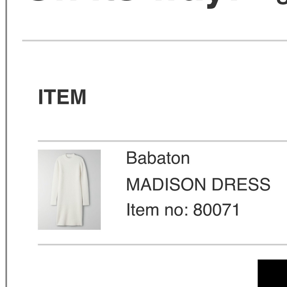 Babaton Madison dress